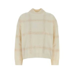 Brunello Cucinelli Women Ivory Wool Blend Oversize Sweater